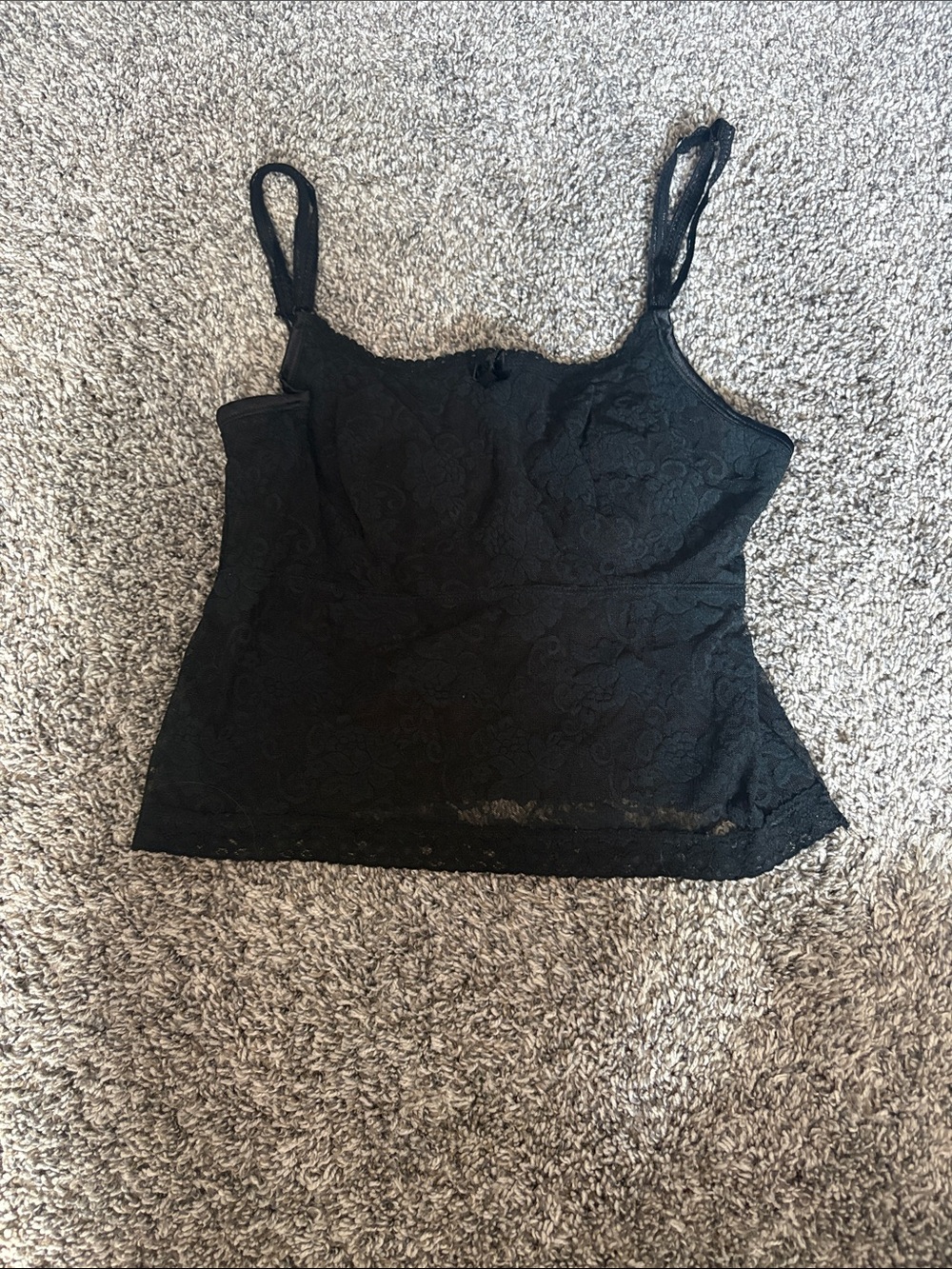 Black Lace Crop Top